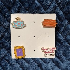 2/$20 Friends Themed Enamel Pin Set! Brand New!